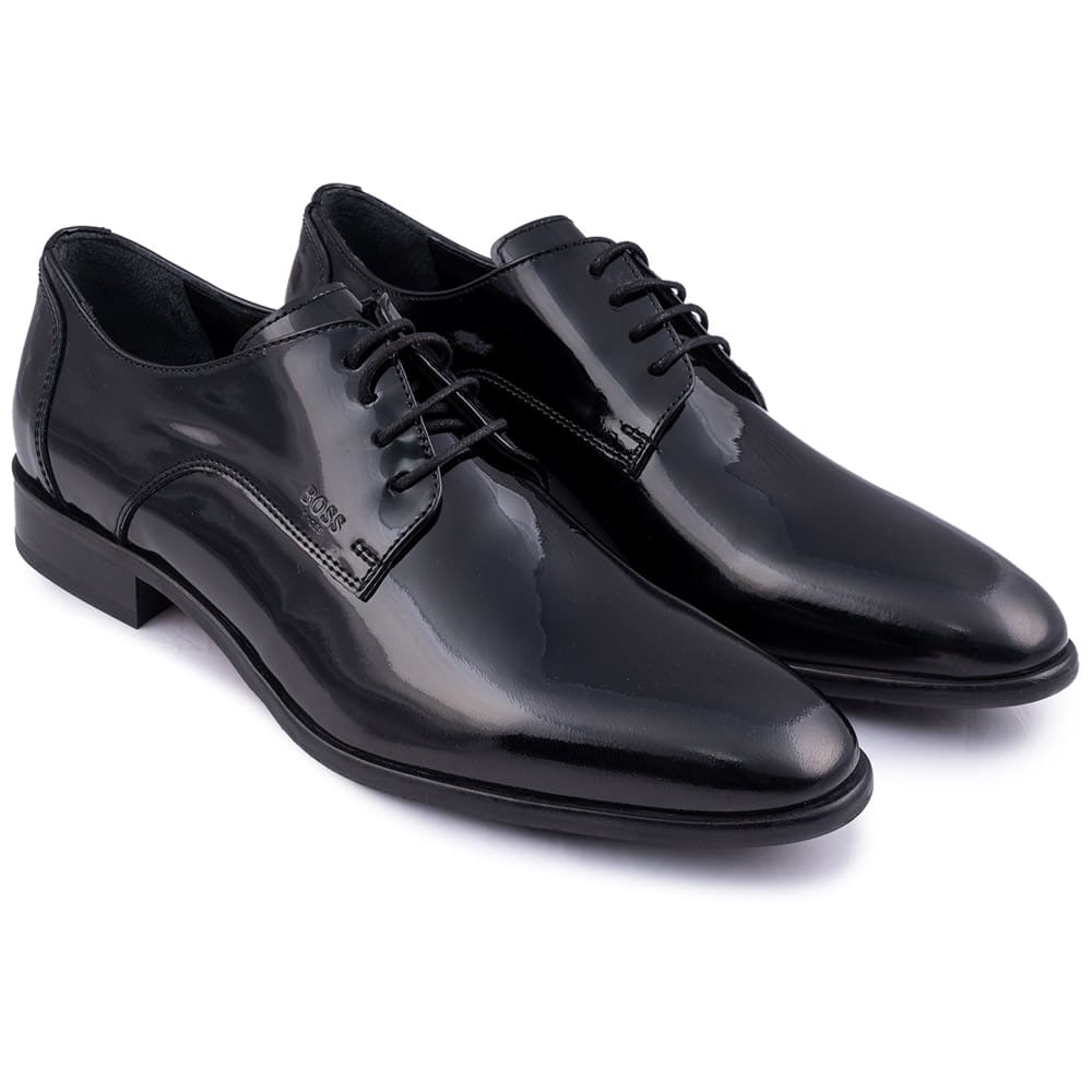 Boss Shoes Μαύρα Derby 100% Leather - Z7513 LOUSTR